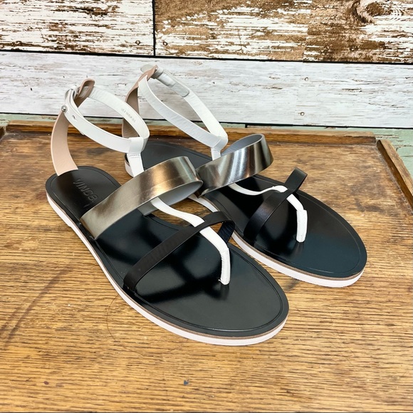 VINCE. Crete Multicolor Leather Strappy Gladiator Thong Sandals Size 8.5 EUC - Picture 4 of 12